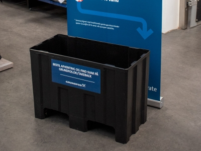 In Zusammenarbeit mit Grundfos hat Idé-Pro eine Box aus 100% recyceltem Kunstst...